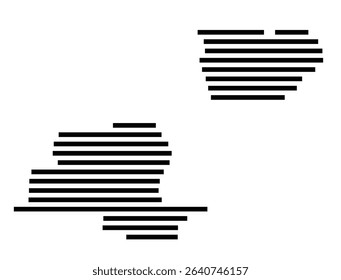 Symbol Map of the city Besigheim (Baden-Württemberg, Germany) showing the area of the city with just a few black horizontal lines