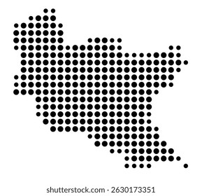 Symbol Map of the city Schönefeld (Brandenburg, Germany) showing the city with a pattern of just a few black dots