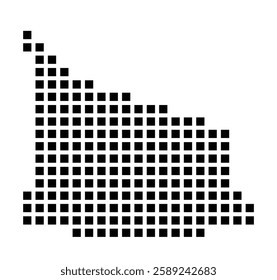 Symbol Map of the City Bratislava-Stare Mesto (Slovakia) showing the city with a pattern of just a few black squares