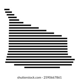 Symbol Map of the City Bratislava-Stare Mesto (Slovakia) showing the city with a few black horizontal lines