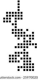 Symbol Map of the City Buckeye (Arizona) showing the city with a pattern of just a few black squares