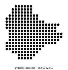 Symbol Map of the City Cinisello Balsamo (Italy) showing the city with a pattern of just a few black dots