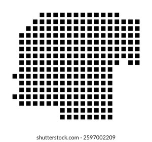 Symbol Map of the City Citrus Heights (California) showing the city with a pattern of just a few black squares
