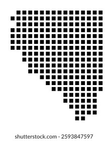 Symbol Map of the City Coon Rapids (Minnesota) showing the city with a pattern of just a few black squares