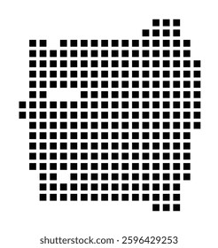 Symbol Map of the City Delray Beach (Florida) showing the city with a pattern of just a few black squares