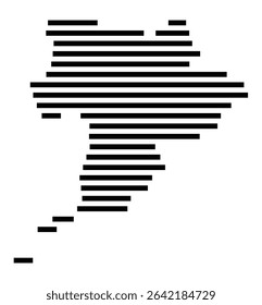 Symbol Map of the city Diez (Rheinland-Pfalz, Germany) showing the area of the city with just a few black horizontal lines