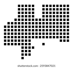 Symbol Map of the City Enid (Oklahoma) showing the city with a pattern of just a few black squares