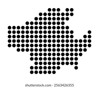 Symbol Map of the City Firenze (Italy) showing the city with a pattern of just a few black dots