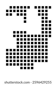 Symbol Map of the City Fort Lauderdale (Florida) showing the city with a pattern of just a few black squares