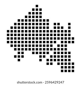 Symbol Map of the City Fort Myers (Florida) showing the city with a pattern of just a few black squares