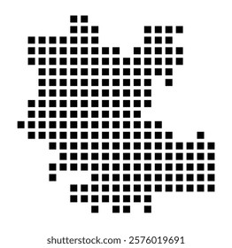 Symbol Map of the City Gifhorn (Germany) showing the city with a pattern of just a few black squares