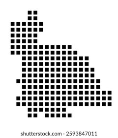 Symbol Map of the City Gresham (Oregon) showing the city with a pattern of just a few black squares