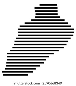 Symbol Map of the City Haarlemmermeer (Netherlands) showing the city with a few black horizontal lines