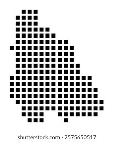 Symbol Map of the City Heinsberg (Germany) showing the city with a pattern of just a few black squares