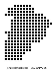 Symbol Map of the City Hemer (Germany) showing the city with a pattern of just a few black squares