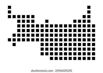 Symbol Map of the City Homestead (Florida) showing the city with a pattern of just a few black squares