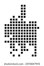 Symbol Map of the City Idaho Falls (Idaho) showing the city with a pattern of just a few black squares