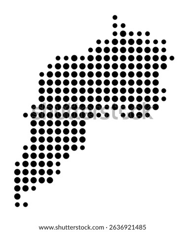 Symbol Map of the city Jever (Niedersachsen, Germany) showing the city with a pattern of just a few black dots