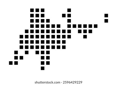 Symbol Map of the City Kissimmee (Florida) showing the city with a pattern of just a few black squares