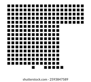 Symbol Map of the City Lakeville (Minnesota) showing the city with a pattern of just a few black squares