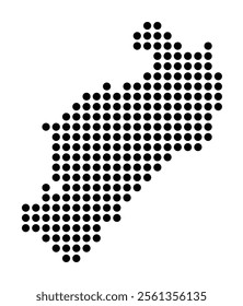 Symbol Map of the City Lappeenranta_Villmanstrand (Finland) showing the city with a pattern of just a few black dots