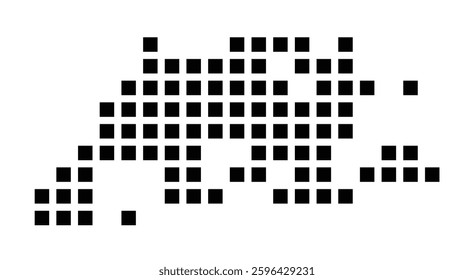 Symbol Map of the City Largo (Florida) showing the city with a pattern of just a few black squares
