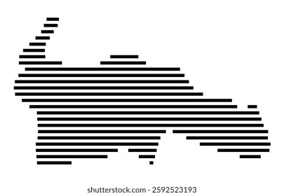 Symbol Map of the City Logrono (Spain) showing the city with a few black horizontal lines