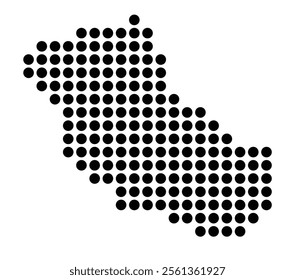 Symbol Map of the City M. Bytom (Poland) showing the city with a pattern of just a few black dots