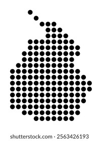 Symbol Map of the City M. Lomza (Poland) showing the city with a pattern of just a few black dots