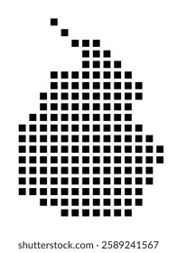 Symbol Map of the City M. Lomza (Poland) showing the city with a pattern of just a few black squares