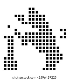 Symbol Map of the City Melbourne (Florida) showing the city with a pattern of just a few black squares