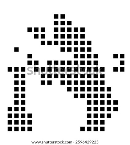 Symbol Map of the City Melbourne (Florida) showing the city with a pattern of just a few black squares
