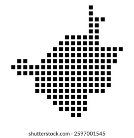 Symbol Map of the City Murrieta (California) showing the city with a pattern of just a few black squares