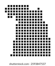 Symbol Map of the City Nashua (New Hampshire) showing the city with a pattern of just a few black squares