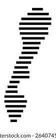 Symbol Map of the city Neuenburg am Rhein (Baden-Württemberg, Germany) showing the area of the city with just a few black horizontal lines