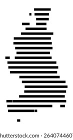 Symbol Map of the city Neustadt a.d.Donau (Bayern, Germany) showing the area of the city with just a few black horizontal lines