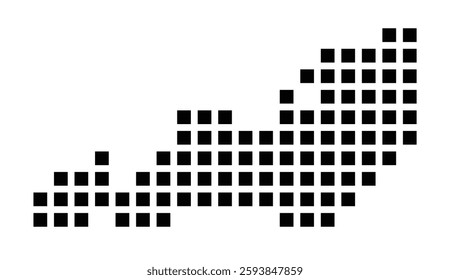 Symbol Map of the City North Miami (Florida) showing the city with a pattern of just a few black squares