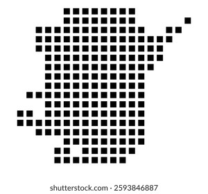 Symbol Map of the City Orem (Utah) showing the city with a pattern of just a few black squares