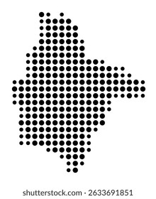 Symbol Map of the city Pfinztal (Baden-Württemberg, Germany) showing the city with a pattern of just a few black dots
