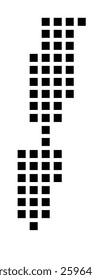 Symbol Map of the City Pharr (Texas) showing the city with a pattern of just a few black squares