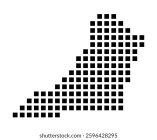Symbol Map of the City Plainfield (New Jersey) showing the city with a pattern of just a few black squares