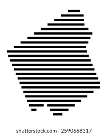 Symbol Map of the City Rijswijk (Netherlands) showing the city with a few black horizontal lines