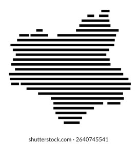 Symbol Map of the city Salem (Baden-Württemberg, Germany) showing the area of the city with just a few black horizontal lines