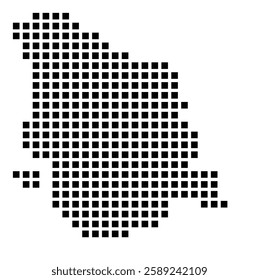 Symbol Map of the City San Severo (Italy) showing the city with a pattern of just a few black squares