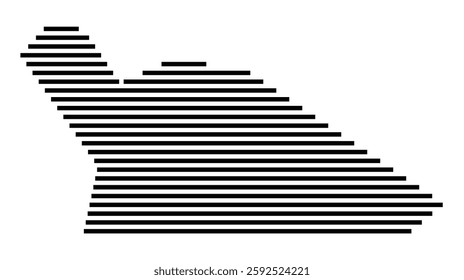 Symbol Map of the City Sankt Knuds (Denmark) showing the city with a few black horizontal lines