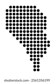 Symbol Map of the City Santa Coloma de Gramenet (Spain) showing the city with a pattern of just a few black dots