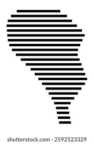 Symbol Map of the City Santa Coloma de Gramenet (Spain) showing the city with a few black horizontal lines