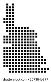 Symbol Map of the City St. George (Utah) showing the city with a pattern of just a few black squares