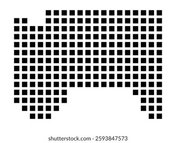 Symbol Map of the City St. Paul (Minnesota) showing the city with a pattern of just a few black squares