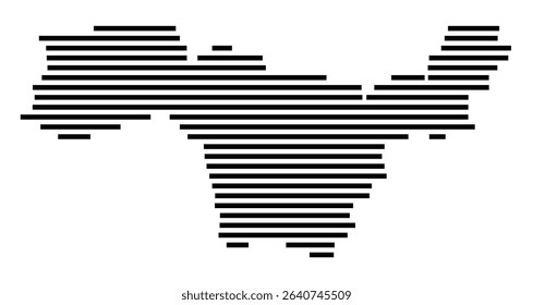 Symbol Map of the city Steinheim an der Murr (Baden-Württemberg, Germany) showing the area of the city with just a few black horizontal lines
